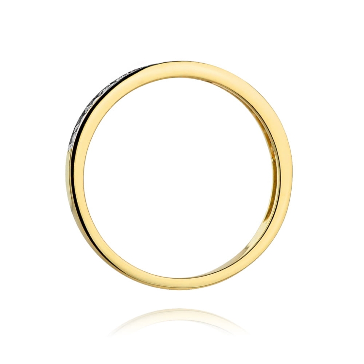 Pierścionek zaręczynowy z żółtego złota z diamentami 0,20ct Fire Of Love BW-446
