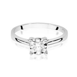 Pierścionek zaręczynowy z białego złota z diamentem 0,20ct Fire Of Love BW-447-b