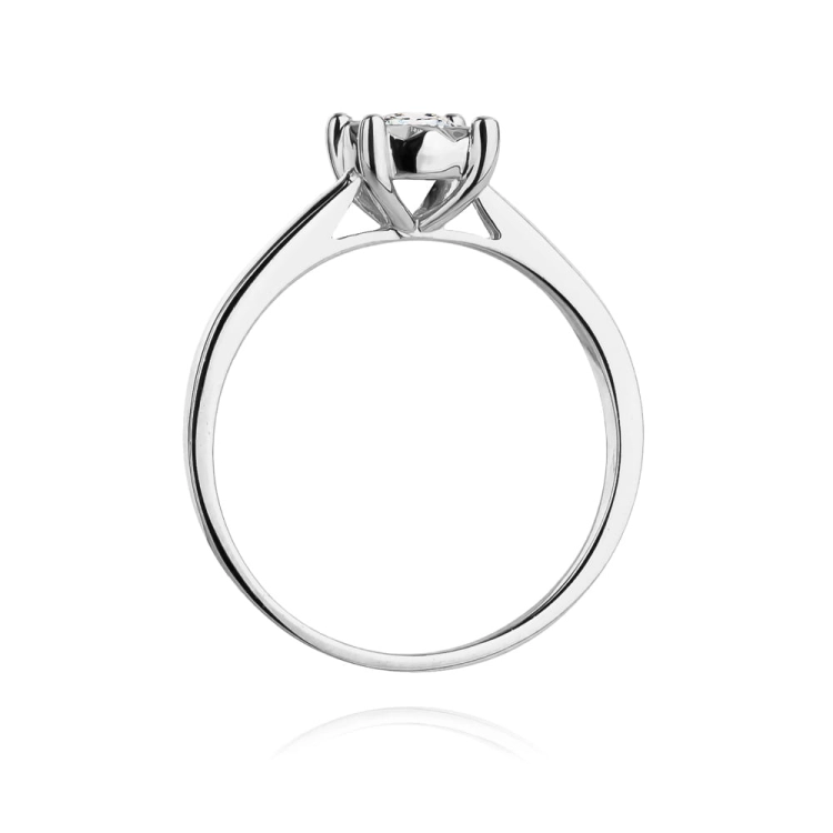Pierścionek zaręczynowy z białego złota z diamentem 0,20ct Fire Of Love BW-447-b