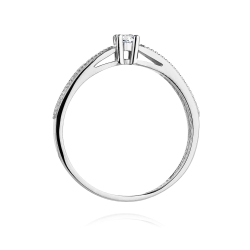 Pierścionek zaręczynowy z białego złota z diamentami 0,17ct Fire Of Love BW-449-b