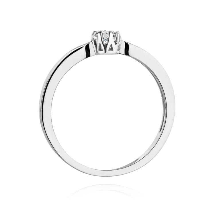 Pierścionek zaręczynowy z białego złota z diamentem 0,15ct Fire Of Love BW-450-0,15ct-b