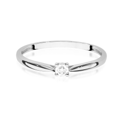 Pierścionek zaręczynowy z białego złota z diamentem 0,01ct Fire Of Love BW-461-0,01ct-b