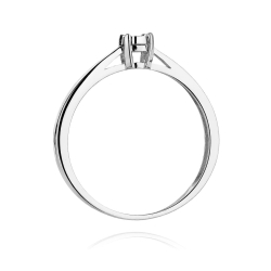 Pierścionek zaręczynowy z białego złota z diamentem 0,02ct Fire Of Love BW-463-b