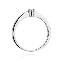 Pierścionek zaręczynowy z białego złota z diamentami 0,02ct Fire Of Love BW-465-b