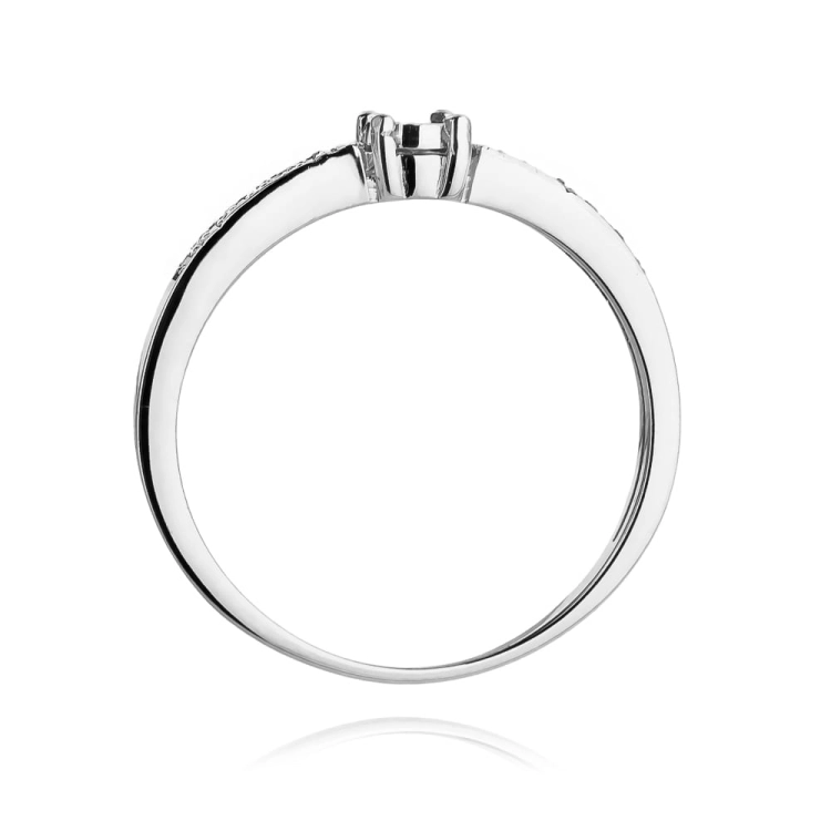 Pierścionek zaręczynowy z białego złota z diamentami 0,07ct Fire Of Love BW-467-b
