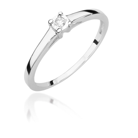 Przejdź do produktu Pierścionek zaręczynowy z białego złota z diamentem 0,03ct Fire Of Love