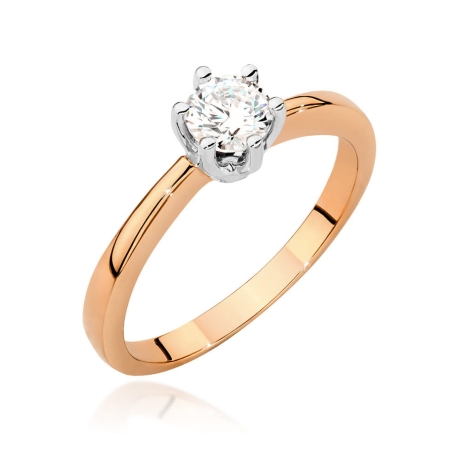 Przejdź do produktu Pierścionek zaręczynowy z różowego złota z diamentem 0,40ct Fire Of Love