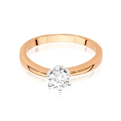 Pierścionek zaręczynowy z różowego złota z diamentem 0,40ct Fire Of Love BW-482-0,40ct-r