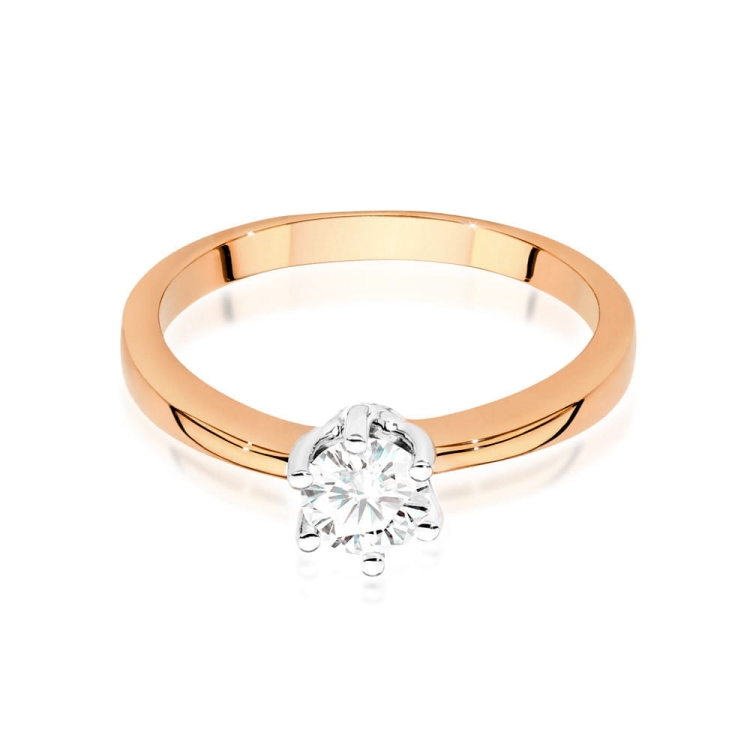 Pierścionek zaręczynowy z różowego złota z diamentem 0,40ct Fire Of Love BW-482-0,40ct-r