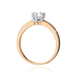 Pierścionek zaręczynowy z różowego złota z diamentem 0,40ct Fire Of Love BW-482-0,40ct-r