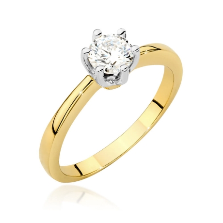 Przejdź do produktu Pierścionek zaręczynowy z żółtego złota z diamentem 0,50ct Fire Of Love