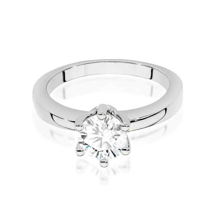 Pierścionek zaręczynowy z białego złota z diamentem 0,70ct Fire Of Love BW-482-0,70ct-b