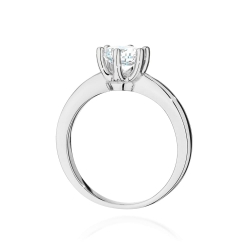 Pierścionek zaręczynowy z białego złota z diamentem 0,70ct Fire Of Love BW-482-0,70ct-b