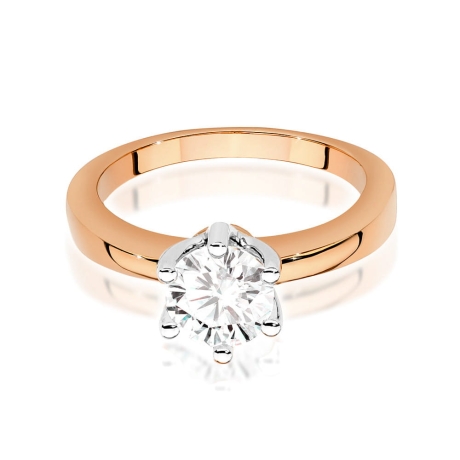 Przejdź do produktu Pierścionek zaręczynowy z różowego złota z diamentem 1,00ct Fire Of Love