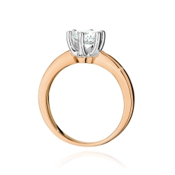 Pierścionek zaręczynowy z różowego złota z diamentem 1,00ct Fire Of Love BW-482-1,00ct-r