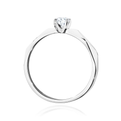 Pierścionek zaręczynowy z białego złota z diamentem 0,20ct Fire Of Love BW-484-0,20ct-b