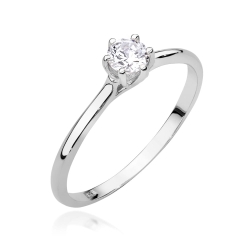 Pierścionek zaręczynowy z białego złota z diamentami 0,26ct Fire Of Love GW-499-0,26ct-b