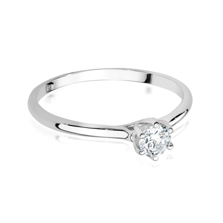 Przejdź do produktu Pierścionek zaręczynowy z białego złota z diamentami 0,26ct Fire Of Love
