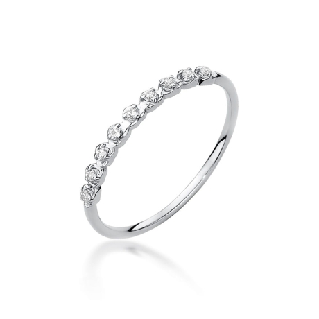 Przejdź do produktu Pierścionek zaręczynowy z białego złota z diamentami 0,045ct Fire Of Love 