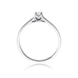 Pierścionek zaręczynowy z białego złota z diamentem 0,12ct Fire Of Love BW-506-b