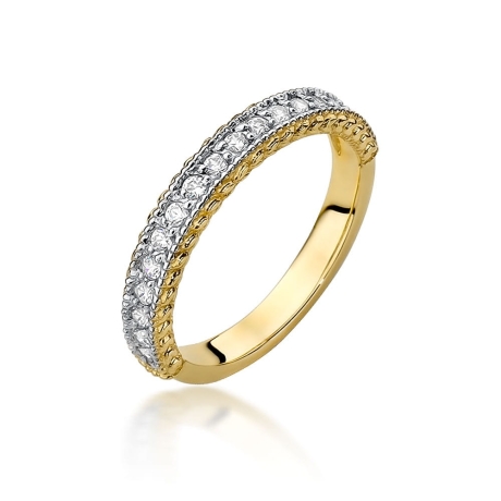 Przejdź do produktu Pierścionek zaręczynowy z żółtego złota z diamentami 0,24ct Fire Of Love