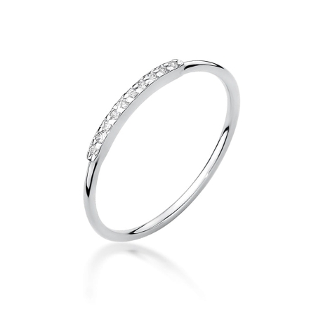 Przejdź do produktu Pierścionek zaręczynowy z białego złota z diamentami 0,05ct Fire Of Love 