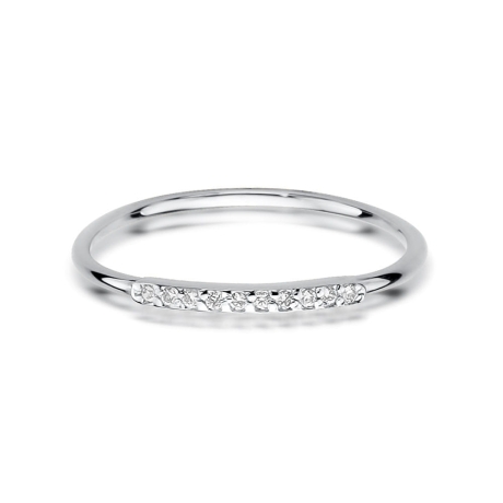 Przejdź do produktu Pierścionek zaręczynowy z białego złota z diamentami 0,05ct Fire Of Love 