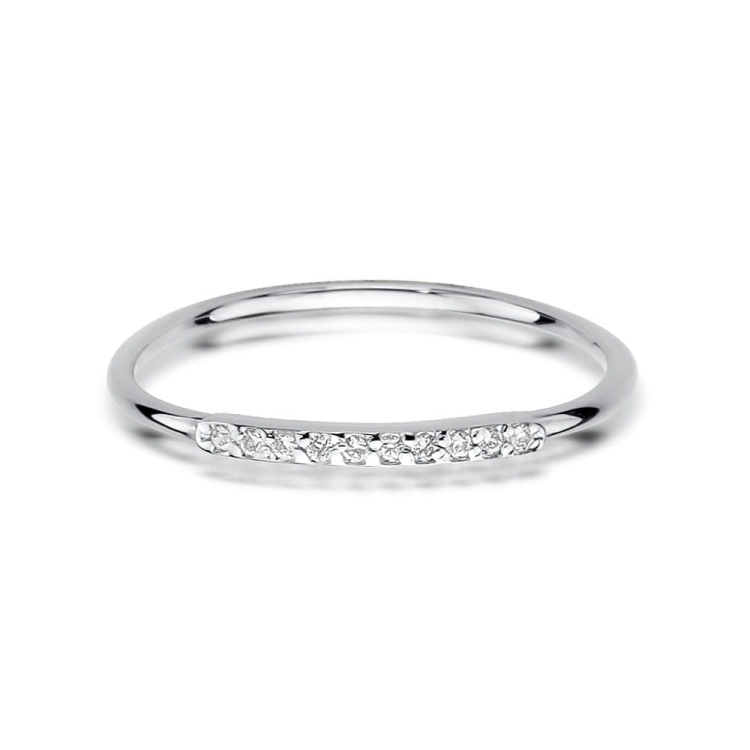 Pierścionek zaręczynowy z białego złota z diamentami 0,05ct Fire Of Love BW-509-b