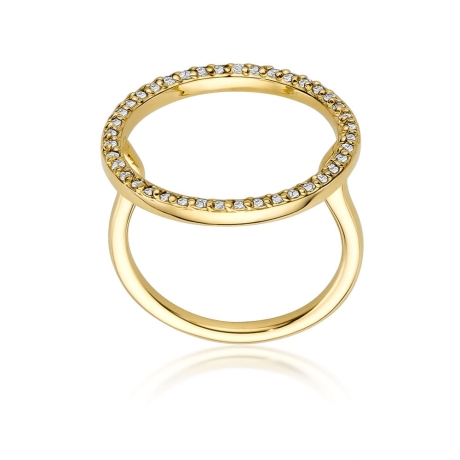 Przejdź do produktu Pierścionek zaręczynowy z żółtego złota z diamentami 0,20ct Fire Of Love 