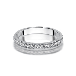 Pierścionek zaręczynowy z białego złota z diamentami 0,10ct Fire Of Love BW-521-b