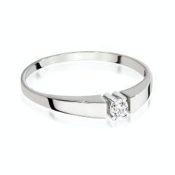 Pierścionek zaręczynowy z białego złota z diamentem 0,08ct Fire Of Love BW-524-0,08ct-b