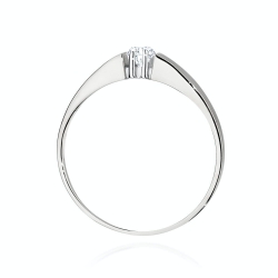 Pierścionek zaręczynowy z białego złota z diamentem 0,08ct Fire Of Love BW-524-0,08ct-b