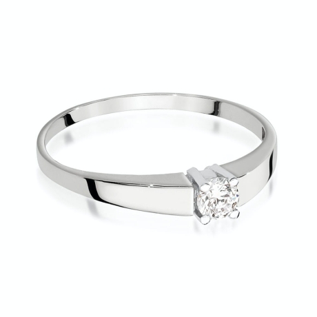 Przejdź do produktu Pierścionek zaręczynowy z białego złota z diamentem 0,20ct Fire Of Love 