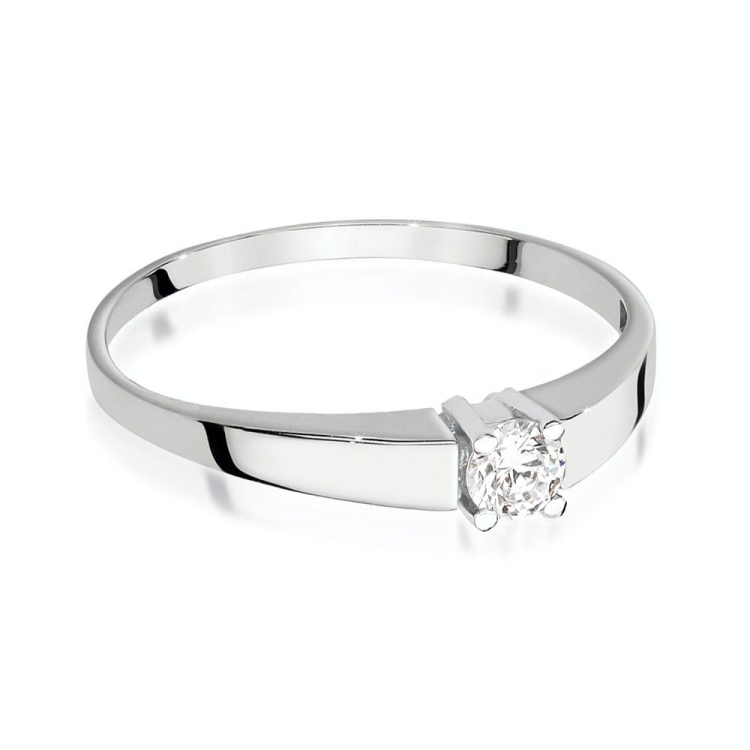 Pierścionek zaręczynowy z białego złota z diamentem 0,20ct Fire Of Love BW-524-0,20ct-b