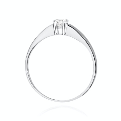 Pierścionek zaręczynowy z białego złota z diamentem 0,20ct Fire Of Love BW-524-0,20ct-b