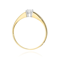 Pierścionek zaręczynowy z żółtego złota z diamentem 0,25ct Fire Of Love BW-524-0,25ct