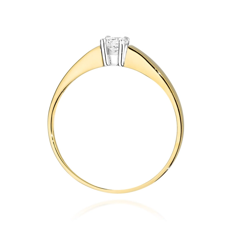 Pierścionek zaręczynowy z żółtego złota z diamentem 0,25ct Fire Of Love BW-524-0,25ct