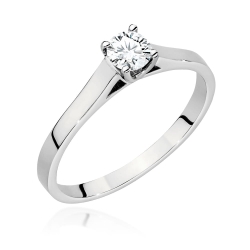 Pierścionek zaręczynowy z białego złota z diamentem 0,40ct Fire Of Love GW-526-0,40ct-b