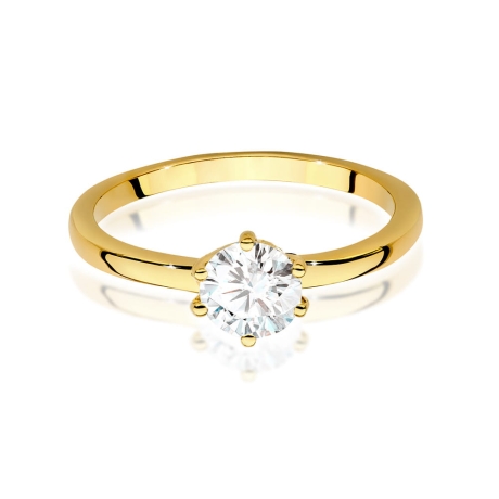 Przejdź do produktu Pierścionek zaręczynowy z żółtego złota z diamentem 0,70ct Fire Of Love