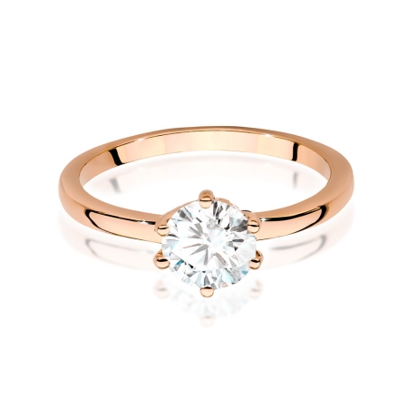 Przejdź do produktu Pierścionek zaręczynowy z różowego złota z diamentem 1,00ct Fire Of Love 