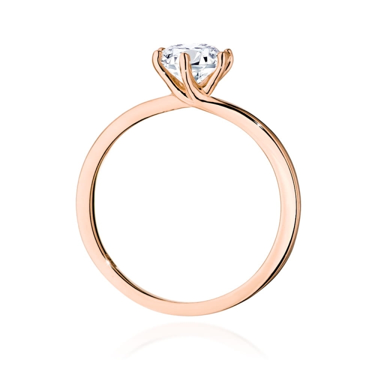 Pierścionek zaręczynowy z różowego złota z diamentem 1,00ct Fire Of Love GW-535-1,00ct-r