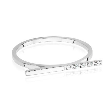 Przejdź do produktu Pierścionek zaręczynowy z białego złota z diamentami 0,025ct Fire Of Love 