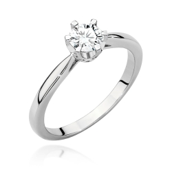 Pierścionek zaręczynowy z białego złota z diamentami 0,56ct Fire Of Love BW-539-0,56ct-b