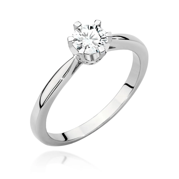 Pierścionek zaręczynowy z białego złota z diamentami 0,56ct Fire Of Love BW-539-0,56ct-b
