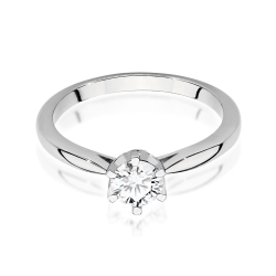 Pierścionek zaręczynowy z białego złota z diamentami 0,56ct Fire Of Love BW-539-0,56ct-b