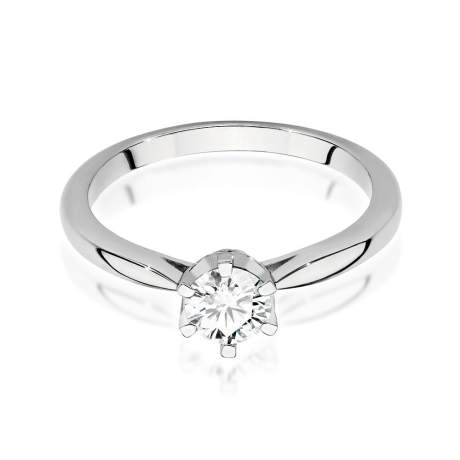 Przejdź do produktu Pierścionek zaręczynowy z białego złota z diamentami 0,56ct Fire Of Love