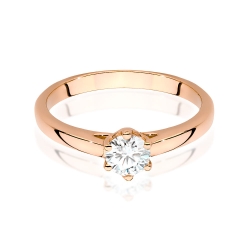 Pierścionek zaręczynowy z różowego złota z diamentem 0,40ct Fire Of Love BW-540-0,40ct-r