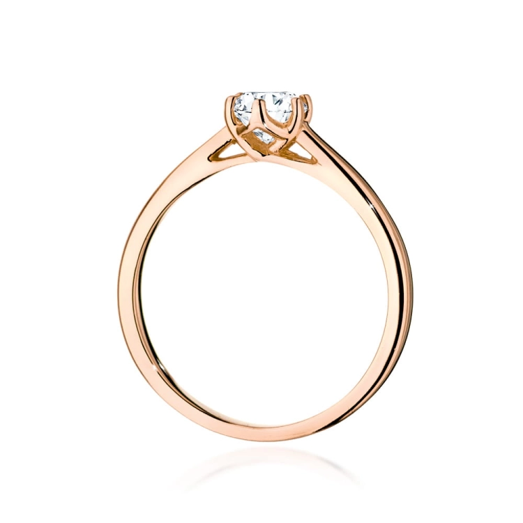 Pierścionek zaręczynowy z różowego złota z diamentem 0,40ct Fire Of Love BW-540-0,40ct-r