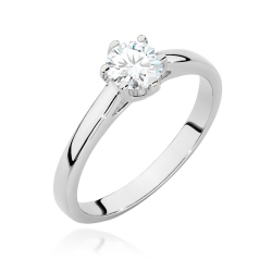 Pierścionek zaręczynowy z białego złota z diamentem 0,50ct Fire Of Love BW-540-0,50ct-b