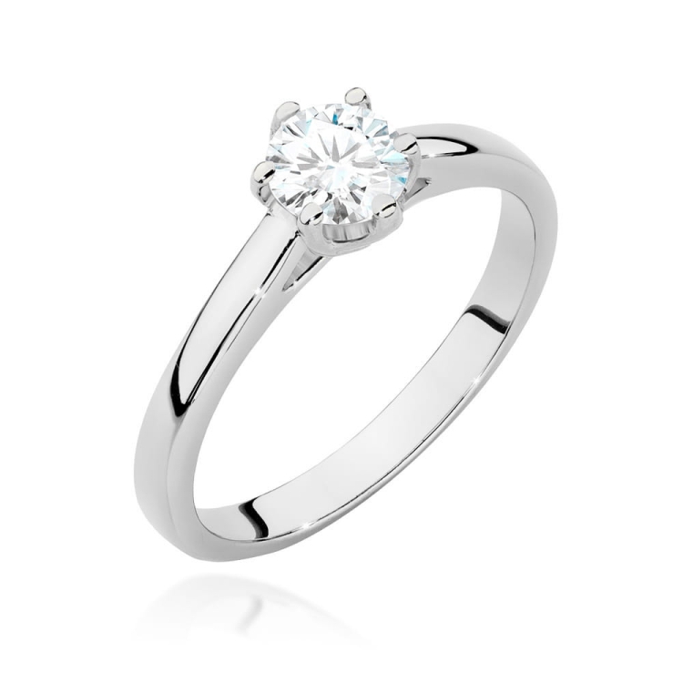 Pierścionek zaręczynowy z białego złota z diamentem 0,50ct Fire Of Love BW-540-0,50ct-b